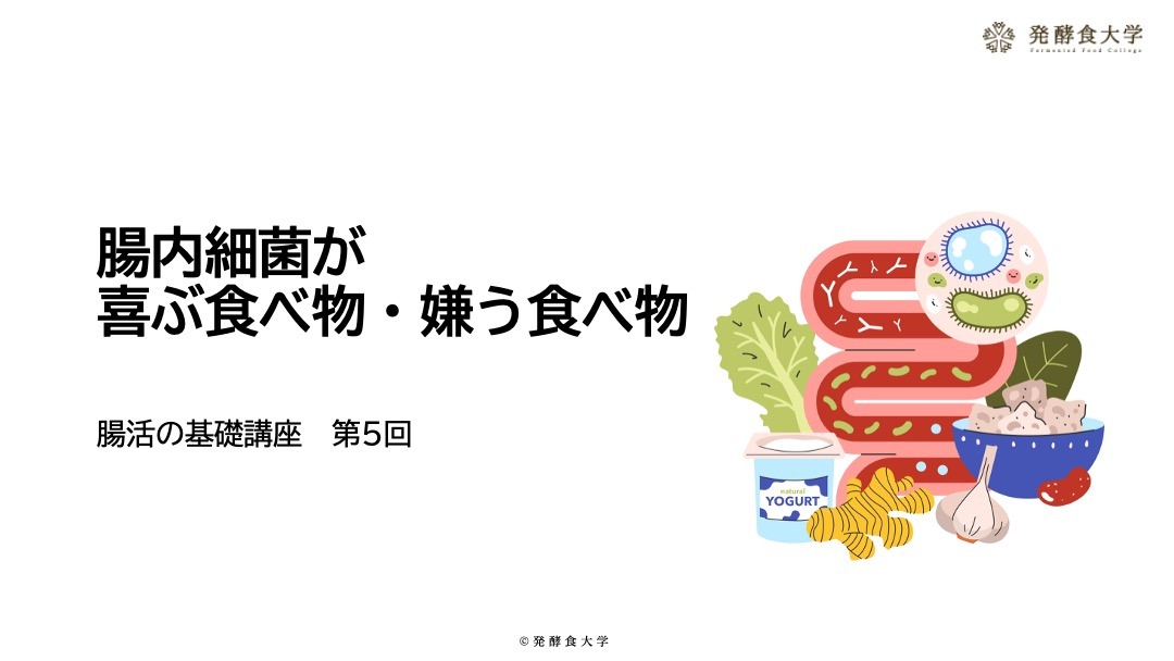 発酵食大学様「腸活の基礎講座」全6回講師